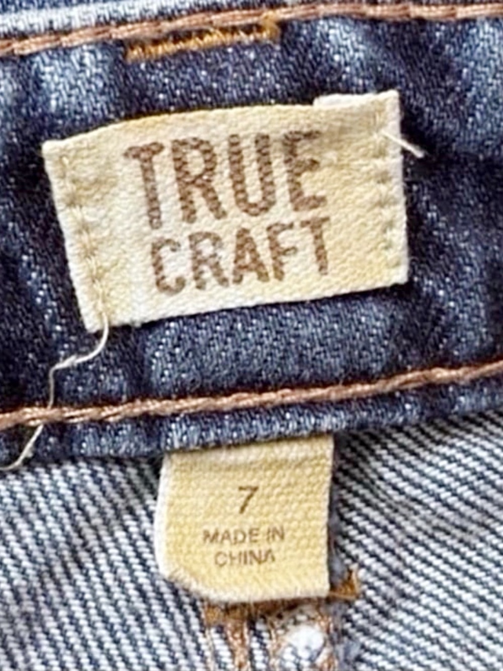 True Craft Acid Wash Raw Hem Denim Mini Skirt - Picture 4 of 4